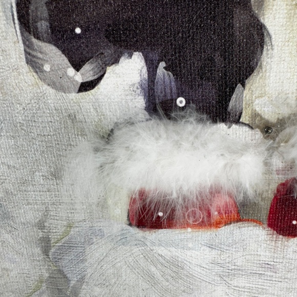 Collectible/Rare Pier 1 Imports Santa Boots "Merry Christmas" LED Glitter Canvas - Picture 4 of 8